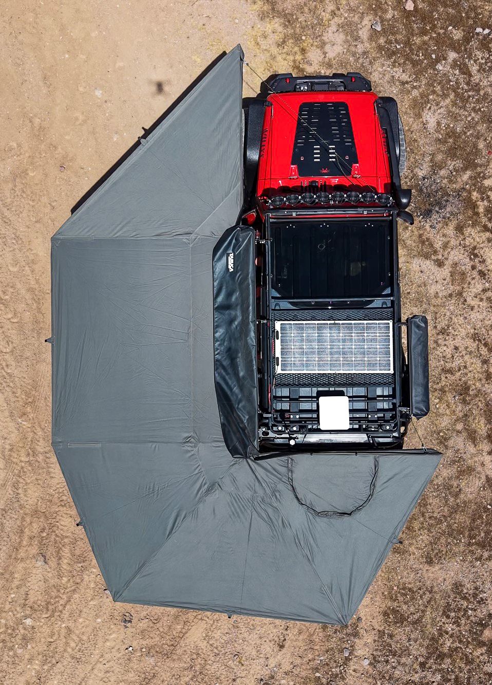 Overhead view of the Taruca 270 awning