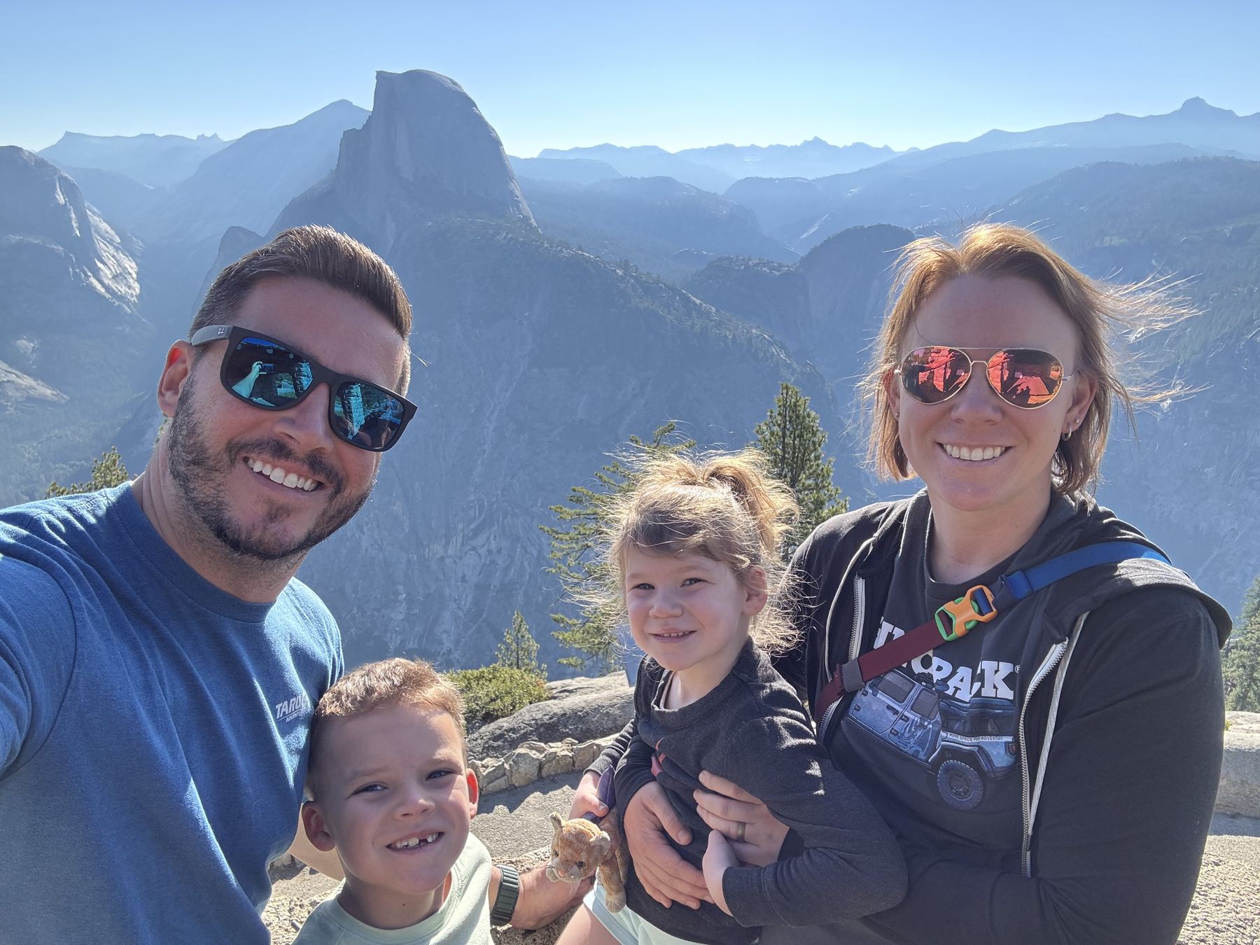 Josh and family at Glacier Point, Yosemite