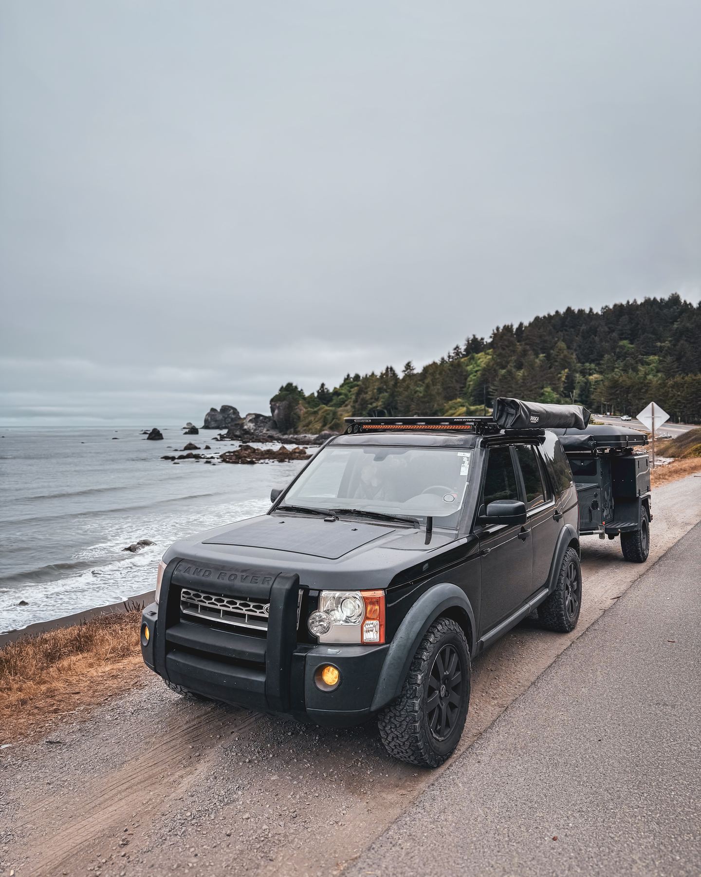 Coastal drive with the trailer